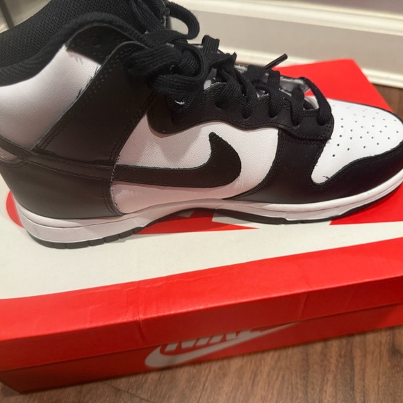 Nike Shoes - Women’s Nike High-Top Black and White Sneakers Panda
